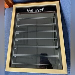 Planner Schedule Board Gold Framed One Week